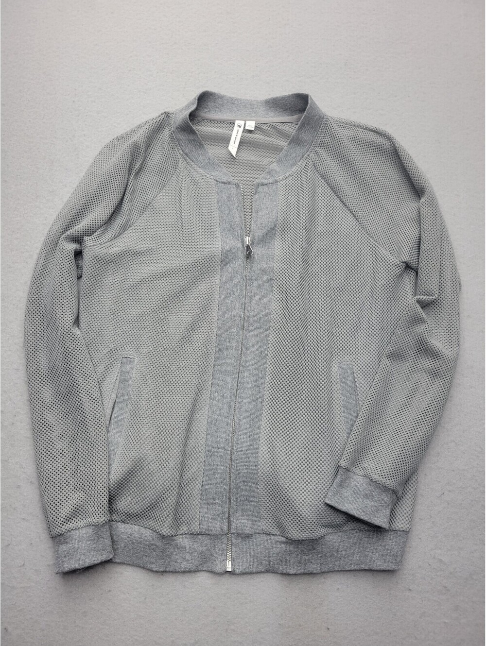 Cable & Gauge Women's Jacket Large Gray Track Short Long Sleeve Pockets